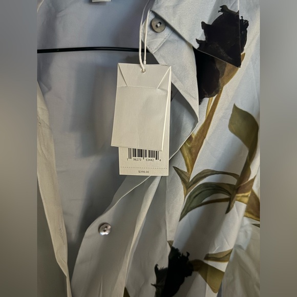 Vince placed Black iris long sleeve cotton shirt dress size M - Picture 9 of 10